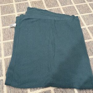 West Elm Blue/Teal Knit Throw Blanket